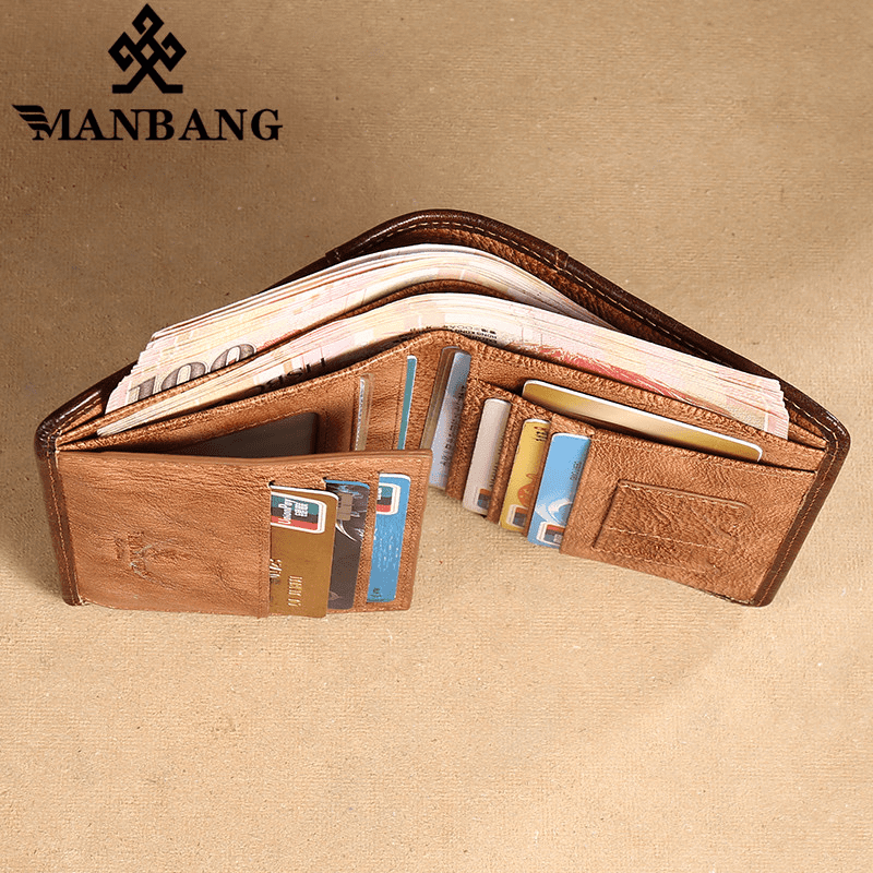 Carteira de Couro ManBang™ Antifurto RFID