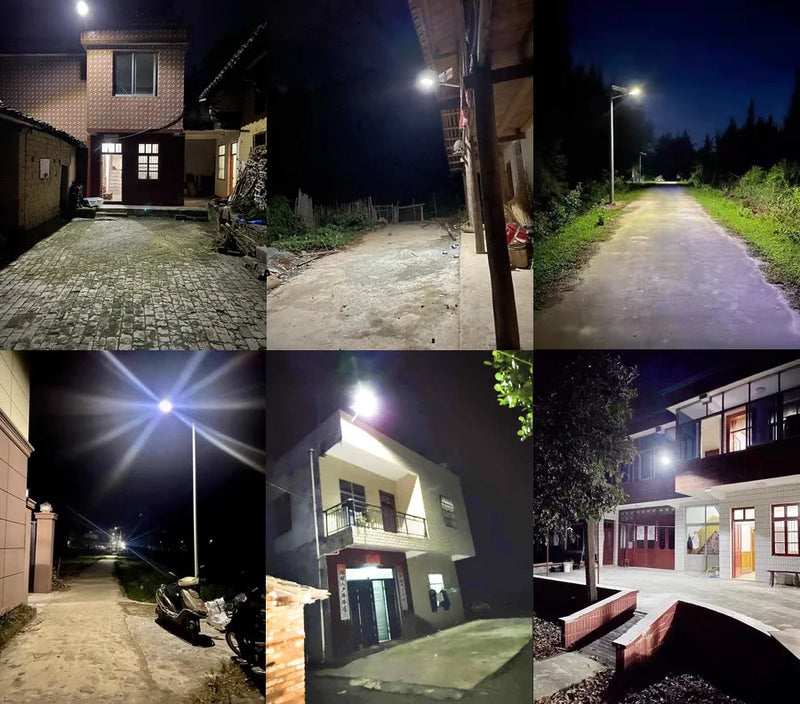 Luminária Externa LED Solar para Chácaras, Quintal, Comércio e Ruas - Parede ou Poste