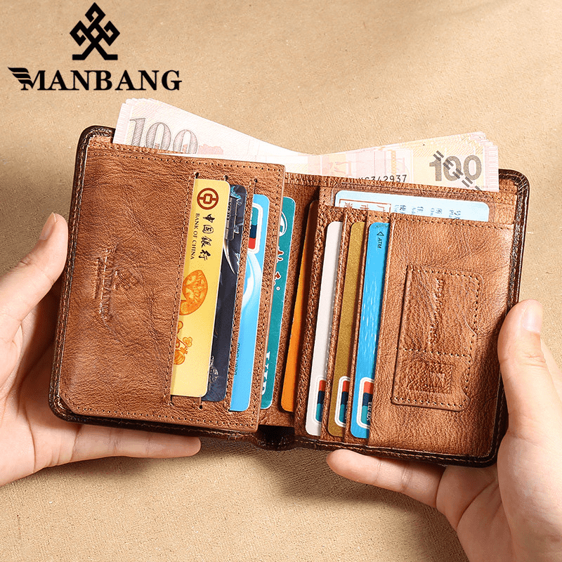 Carteira de Couro ManBang™ Antifurto RFID